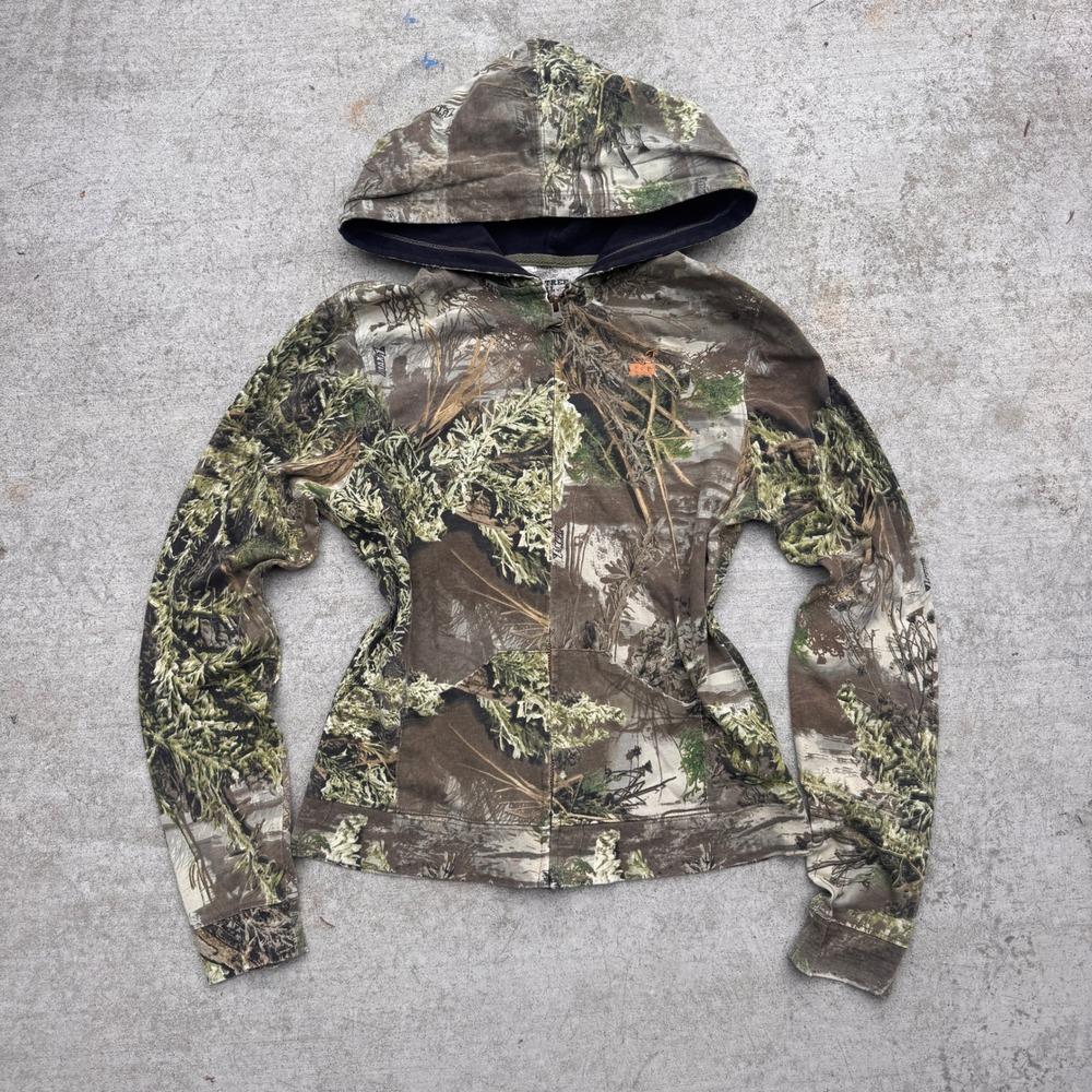 Realtree Girl Camo Full Zip Hoodie Mens Large Advantage Max 1 Cotton Jacket
